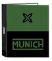 Safta Munich Caviar Reliure à anneaux Vert Noir A4 27x33x6cm