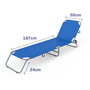 Chaise longue Marbueno 187 x 24 x 55 cm Bleu