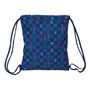 Sac à dos serré par des ficelles Benetton Damero Blue marine 35 x 40 x 1 cm