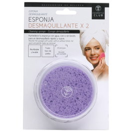 Cosmetic Club Lot de 2 éponges démaquillantes
