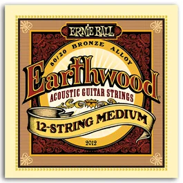 Ernie Ball Set Acoustique Earthwood Bronze 12 cordes Medium 11-52