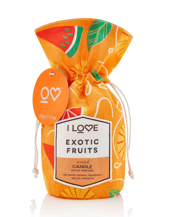 I Love Bougie parfumée Fruits exotiques - Mangue, Pamplemousse, Ananas - 160 g I Love Bougie parfumée Fruits exotiques - Mangue, Pamplemousse, Ananas - 160 g