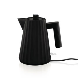 Alessi MDL06/1 B - Bouilloire électrique Plissé design Michele De Lucchi - Noir - 1 Litre