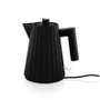 Alessi MDL06/1 B - Bouilloire électrique Plissé design Michele De Lucchi - Noir - 1 Litre