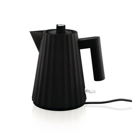 Alessi MDL06/1 B - Bouilloire électrique Plissé design Michele De Lucchi - Noir - 1 Litre