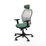 Piqueras y Crespo Chaise de Bureau Jorquera avec Appui-tête Vert émeraude