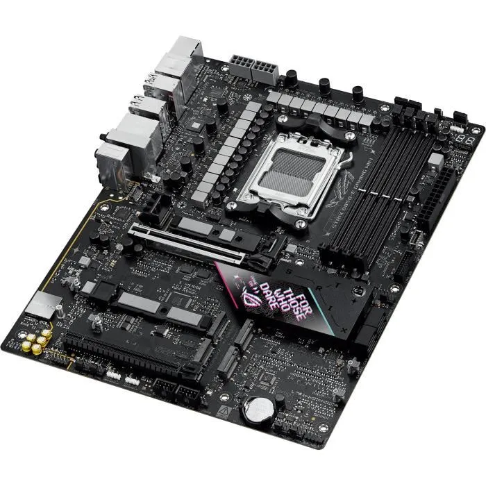 ASUS ROG STRIX B850-E GAMING WiFi, Carte mère ATX AMD B850 Socket AM5, Wi-Fi 7, Ethernet 5 Gb/s, DDR5, SATA/M.2 ASUS ROG STRIX B850-E GAMING WiFi, Carte mère ATX AMD B850 Socket AM5, Wi-Fi 7, Ethernet 5 Gb/s, DDR5, SATA/M.2