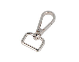 Innspiro Mosqueton avec anneau rectangulaire Zamak Nickel 17 mm, 5 unités