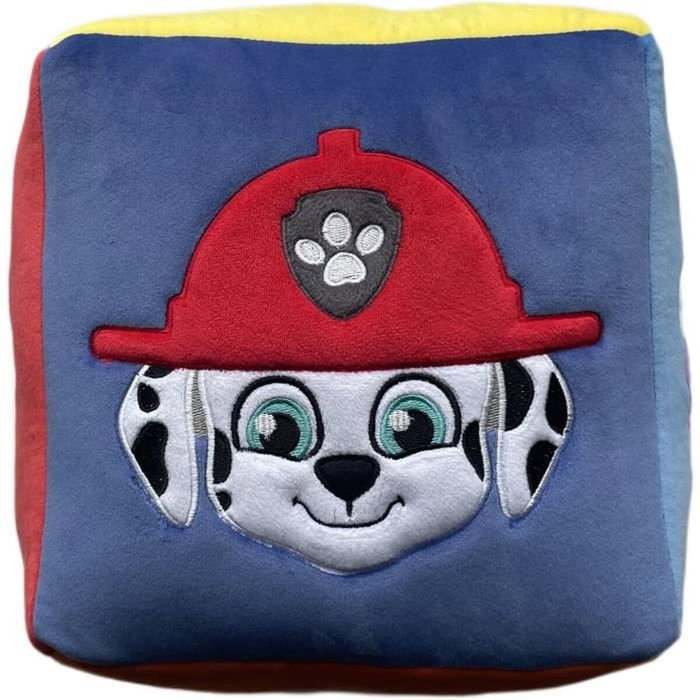 Pat' Patrouille Coussin Cube Premium Multicouleur 25 x 25 x 25 cm