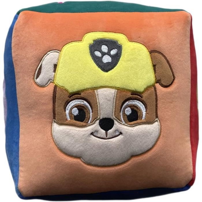 Pat' Patrouille Coussin Cube Premium Multicouleur 25 x 25 x 25 cm