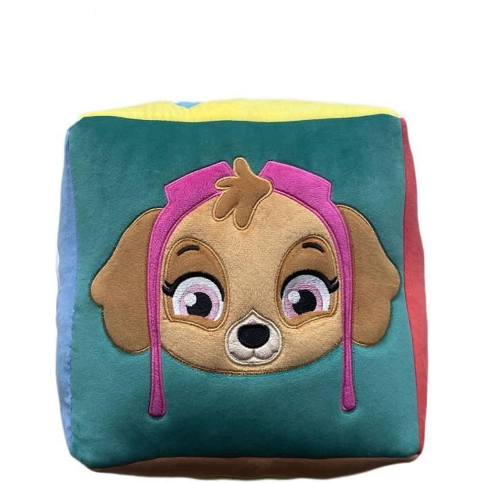 Pat' Patrouille Coussin Cube Premium Multicouleur 25 x 25 x 25 cm