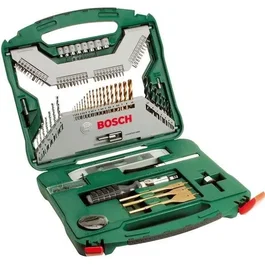 Bosch X-Line Titane Coffret de 100 pièces - Forets et embouts de vissage pour bois, métal et béton