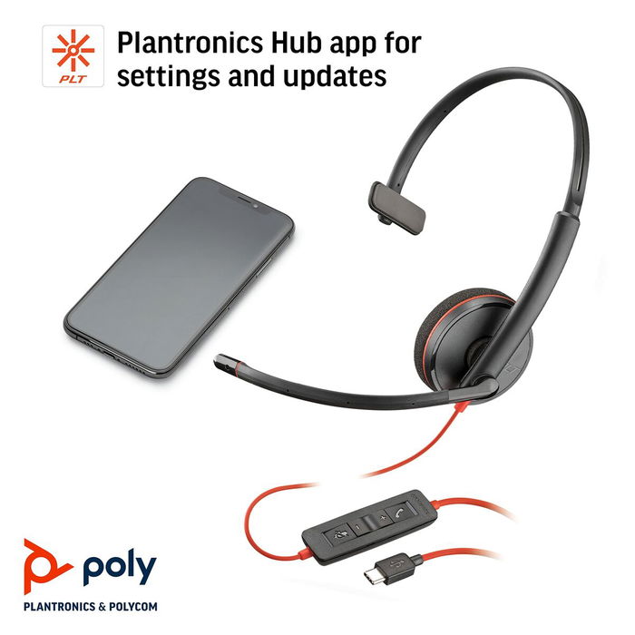 Casques avec Microphone Poly 209748-201 Noir