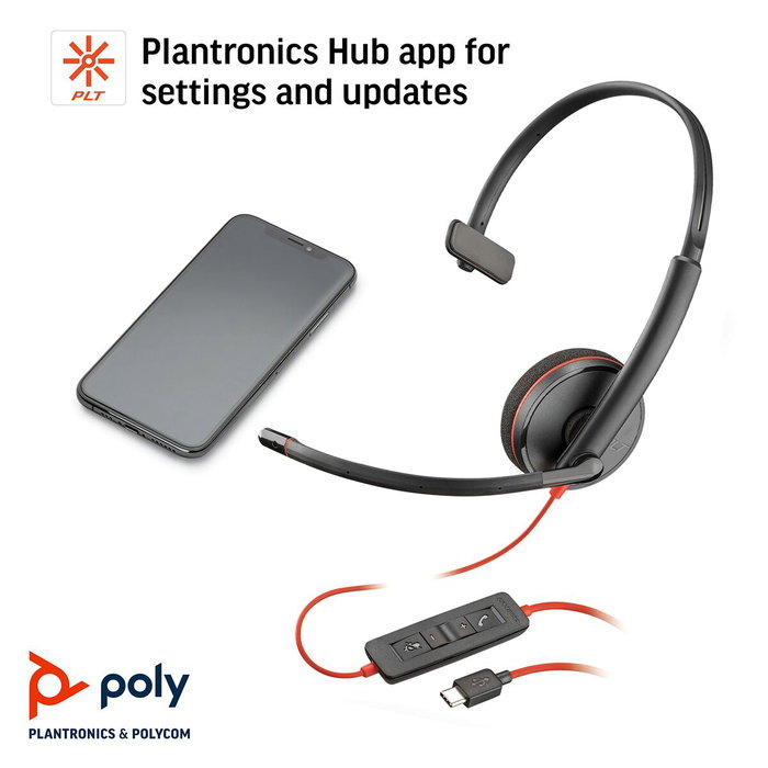 Poly Blackwire 3210 USB-C Noir