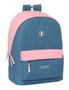 Safta El Pulpo Indigo, Sac à dos double pour ordinateur portable 15,6 pouces avec port USB, 31 x 44 x 18 cm