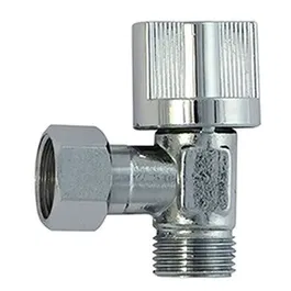 Edouard Rousseau Robinet d'arrêt équerre 1/4 de tour, laiton chromé, raccord mâle/femelle 12x17 (3/8")