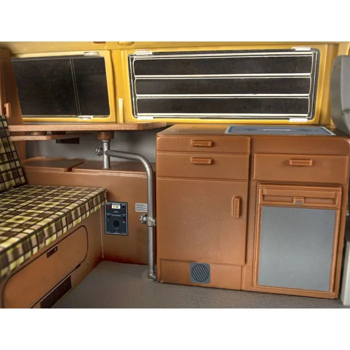 Revell - Maquette à construire Click System - VW T2 Camper Van - Pièces pré-peintes - Sans colle - Modèle de véhicule emblématique vintage