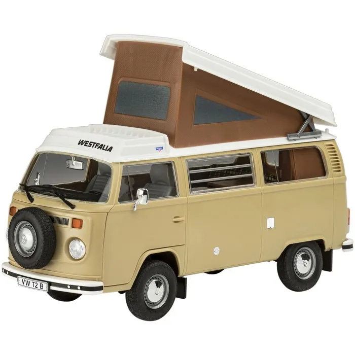 Revell - Maquette à construire Click System - VW T2 Camper Van - Pièces pré-peintes - Sans colle - Modèle de véhicule emblématique vintage