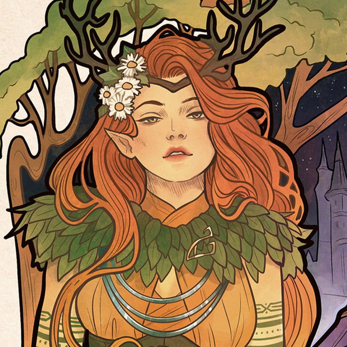 Critical Role impression Art Marisha Ray: 10th Anniversary Art Nouveau Illustrations 46 x 28 cm - non encadrée