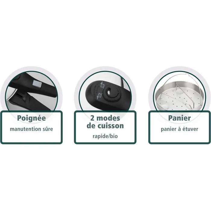 GSW RAPID Autocuiseur 10 L Ø 24cm en Acier Inoxydable GSW RAPID Autocuiseur 10 L Ø 24cm en Acier Inoxydable