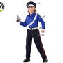Déguisement Policier Enfant Garçon 5-6 Ans - Costume Agent de Police avec Casquette, Veste à Bande Croisée et Pantalon