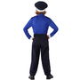 Déguisement Policier Enfant Garçon 5-6 Ans - Costume Agent de Police avec Casquette, Veste à Bande Croisée et Pantalon