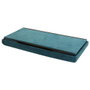 Home Deco Factory Pouf-banc Pliable Bleu Zig-Zag