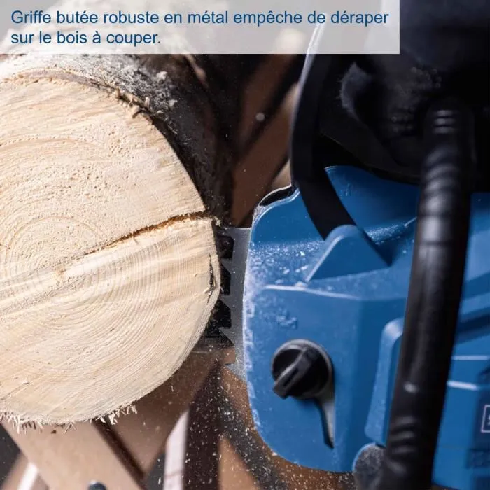 Scheppach BC-CS355Duo-X Tronçonneuse sans fil 20V - 33,5 cm - Moteur brushless - 2200W - sans batterie ni chargeur