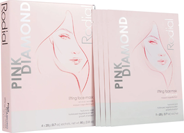 Rodial - Masque facial Pink Diamond Lifting - Ensemble de 4 unités - Soin de la peau pour femme - 20 g