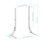 Tooq Support Mural pour Écran 23-75 Pouces, VESA 200x200 à 800x400, Charge Max 40 kg, Hauteur 673-735 mm, Noir