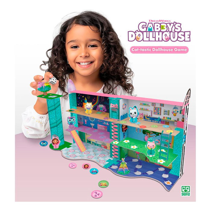 Shuffle - La Maison de Gabby - Maison de poupées avec toboggan et jardin de fées - Jeu de construction et d'aventure - Référence 10045214 - À partir de 4 ans