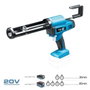 Koma Tools 20v-ps Pistolet à colle 20 V sans fil, force 2000 N, vitesse réglable, lumière LED, Pro series