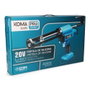 Koma Tools 20v-ps Pistolet à colle 20 V sans fil, force 2000 N, vitesse réglable, lumière LED, Pro series
