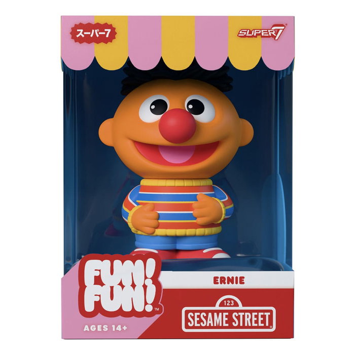 Super7 Ernie - Figurine Soft Vinyl FUN! FUN! Wave 02 1, Rue Sésame