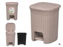 Stefanplast Papelera Domus avec pédale 6L Greige 20x27x20cm Plastique (Set de 6)