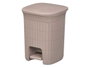Stefanplast Papelera Domus avec pédale 6L Greige 20x27x20cm Plastique (Set de 6)