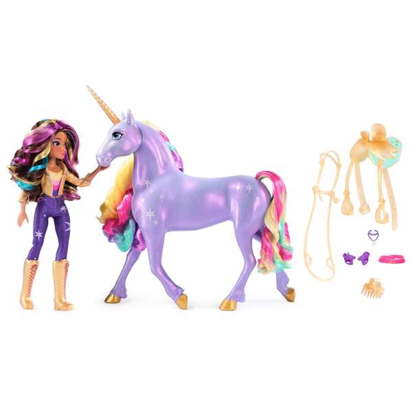 Spin Master Poupée Sophia 11 cm avec Licorne Wildstar lumineuse - Dimensions : 30,48 x 40,64 x 9,53 cm - Fonctionne avec 2 piles AA - À partir de 4 ans