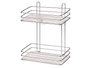 Berilo Étagère 2 Niveaux Chrome Transparent 26x30x11 cm (Set de 12)