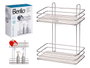 Berilo Étagère 2 Niveaux Chrome Transparent 26x30x11 cm (Set de 12)