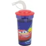 Fun House - Lot de Vaisselle Disney Cars - 2 Assiettes Creuses 16 cm, 2 Verres 220 ml, 2 Sets de Couverts et Gobelet Paille