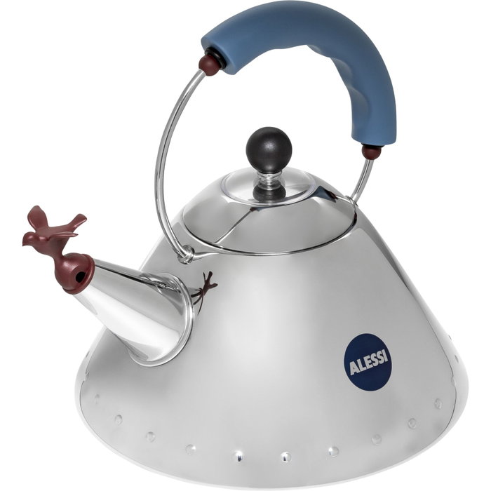 Alessi Bouilloire 9093 en acier inoxydable 18/10 avec sifflet oiseau Alessi Bouilloire 9093 en acier inoxydable 18/10 avec sifflet oiseau