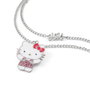 PEERS HARDY Collier Hello Kitty and Friends avec Pendentif, lazo et pierres, baigné argenté