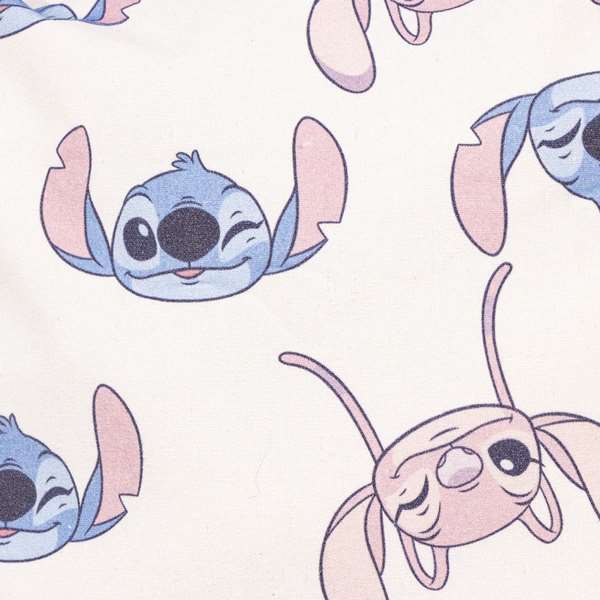 Cerdá Sac Shopping Stitch 36x36 cm - Sac en polyester et coton pour enfants - Version multilingue