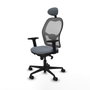 Piqueras y Crespo Chaise de Bureau 2D036N1 avec Appui-tête Gris