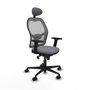 Piqueras y Crespo Chaise de Bureau 2D036N1 avec Appui-tête Gris