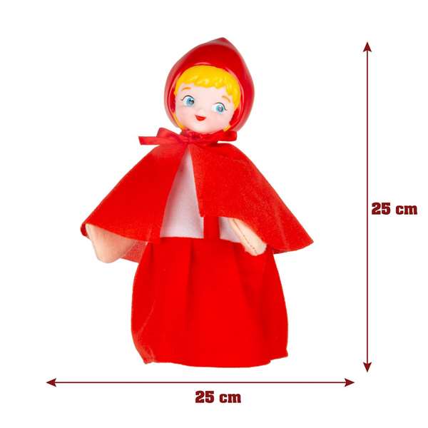 Color Baby - Marionnettes Le Petit Chaperon Rouge - Set de 4 Pièces - 25 cm