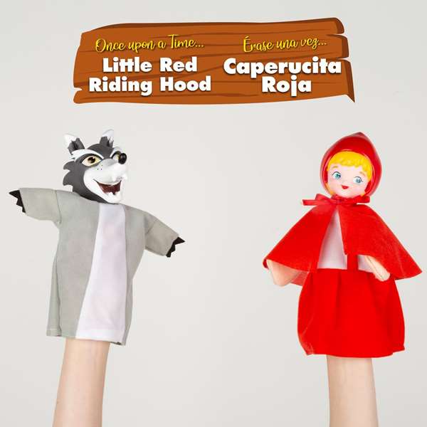 Color Baby - Marionnettes Le Petit Chaperon Rouge - Set de 4 Pièces - 25 cm