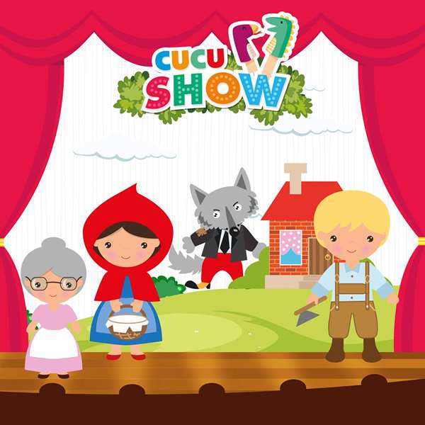 Color Baby - Marionnettes Le Petit Chaperon Rouge - Set de 4 Pièces - 25 cm