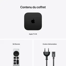 Apple TV 4K (3e génération) 128 Go - Passerelle multimédia Wi-Fi et Ethernet