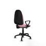 Chaise Algarra Contact permament de base Tissu Rose Structure polyamide noire Accoudoirs fixes Sans appui-tête Patins de chaises